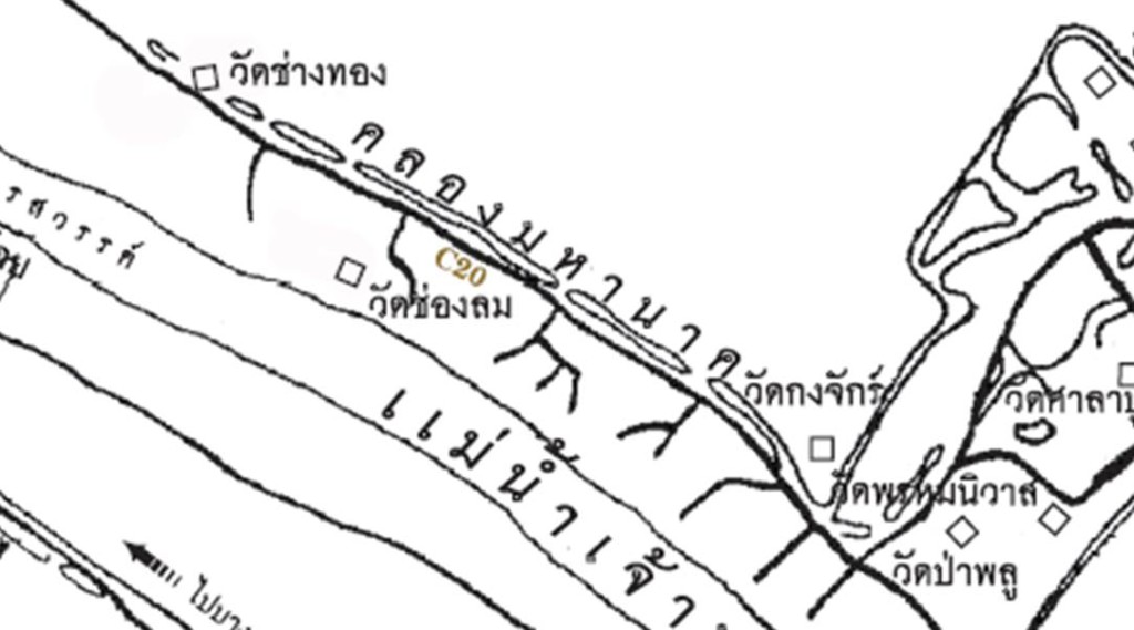 แผนที่เดินทางไปวัดช่องลม